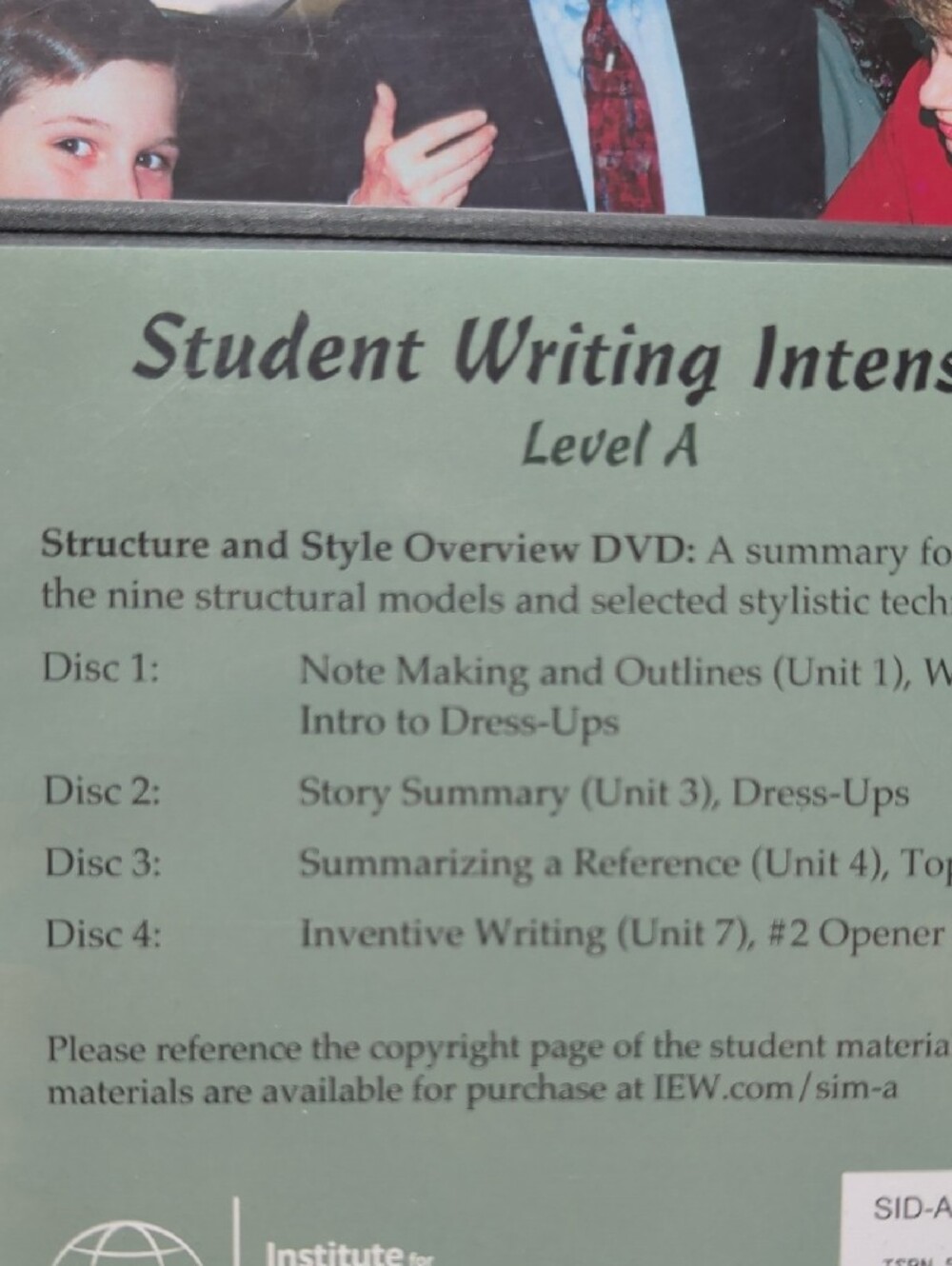 Student Writing Intensive Level A Set - IEW Institute For Excellence In Writing - Picture 4 of 11